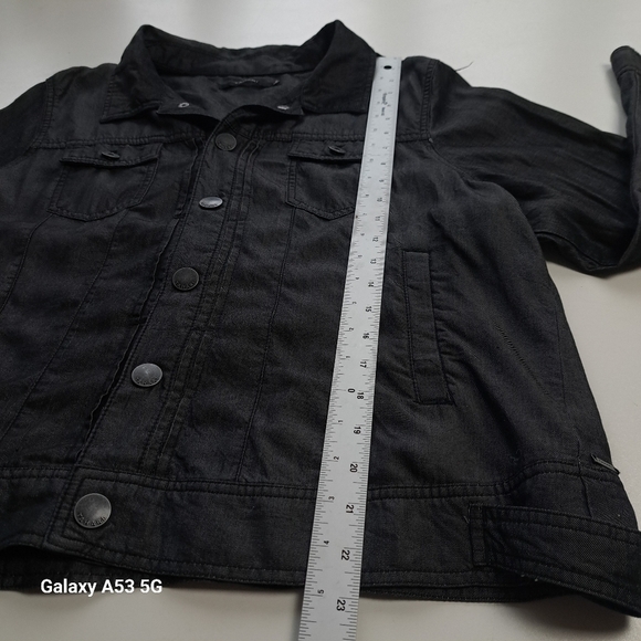 Tahari Women Soft Collared Neck Long Sleeve Jacket w Pockets Charcoal Size XL - Picture 10 of 14